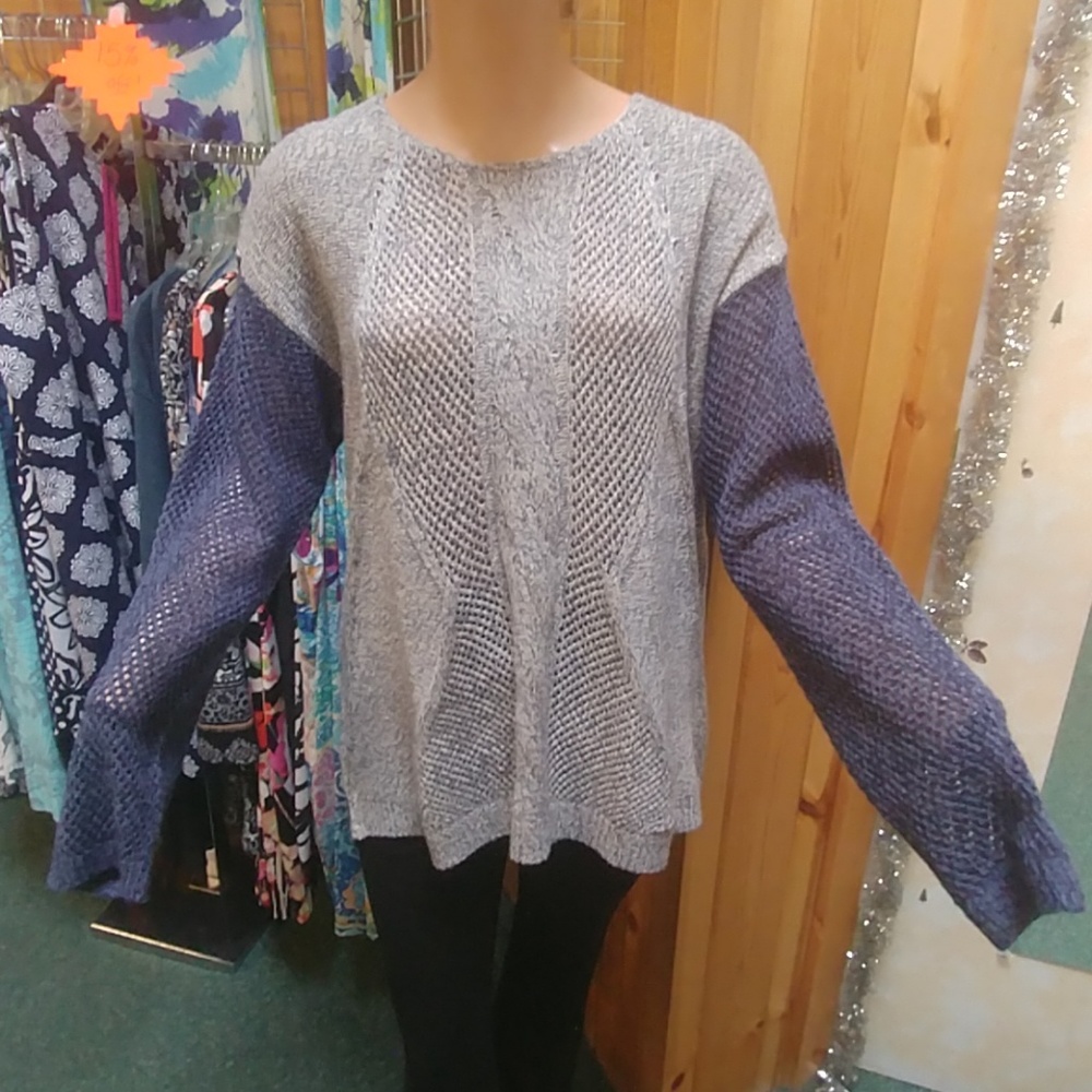 Open knit sweater